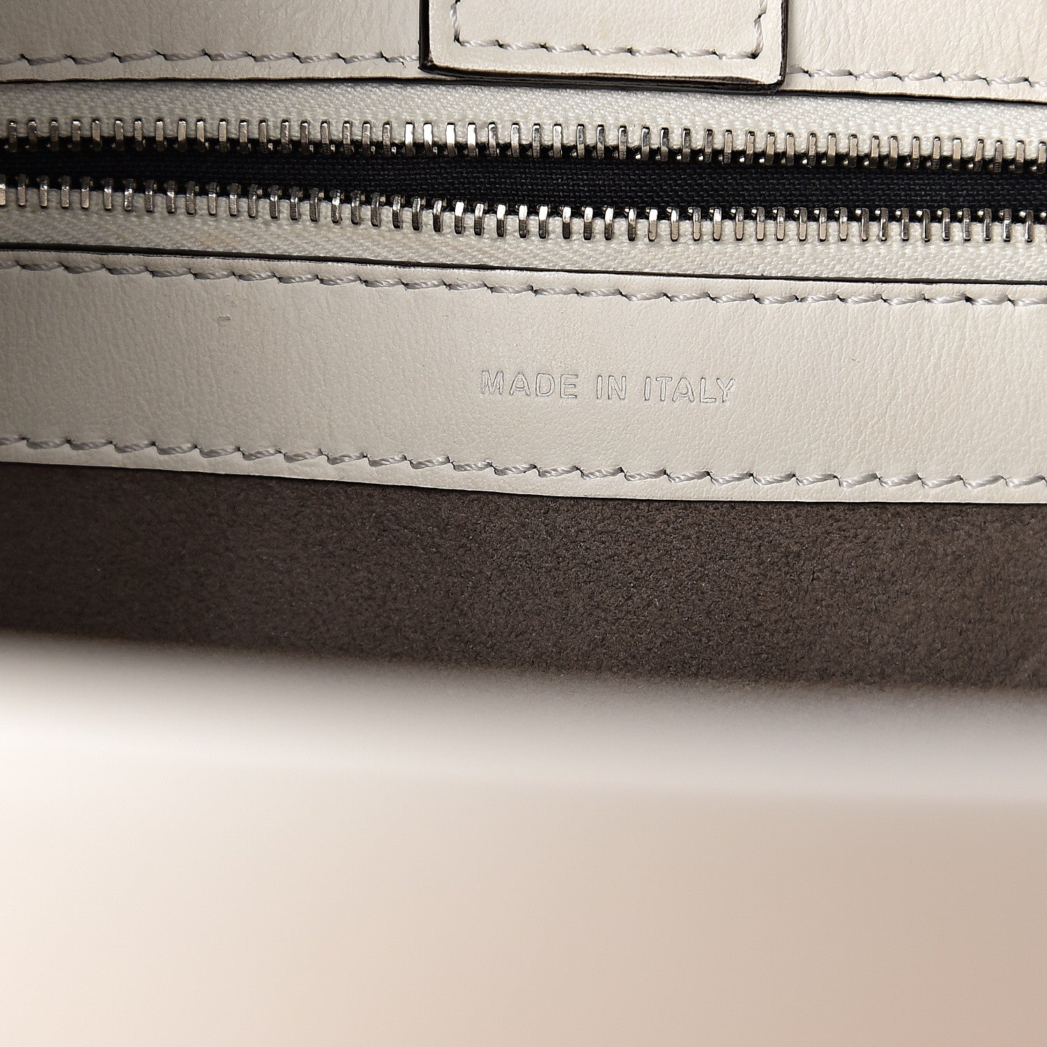 Fendi Vitello Century Opaco F is Fendi Bi-Color Small Runaway Satchel White Ice Black 5 of 12