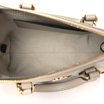 Gucci GG Supreme Monogram Textured Dollar Calfskin Web Small Ophidia Tote Bag Beige Mystic White Oatmeal 5 of 10