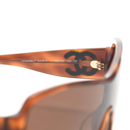 Chanel Acetate Shield Sunglasses 5449-A Dark Tortoise 5 of 7