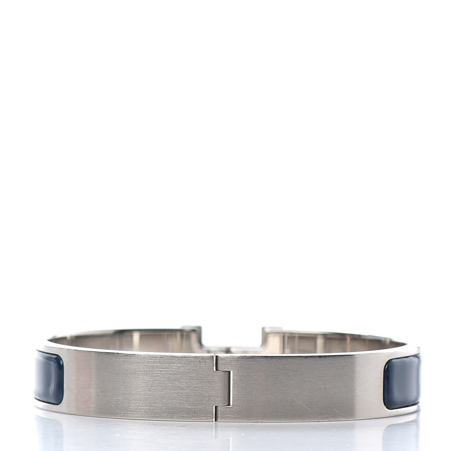 Hermes Matte Enamel Narrow Clic Clac HH Bracelet GM Bleu Nuit 3 of 4