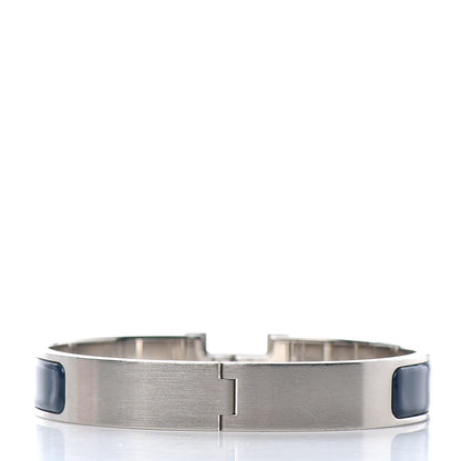 Hermes Matte Enamel Narrow Clic Clac HH Bracelet GM Bleu Nuit 3 of 4