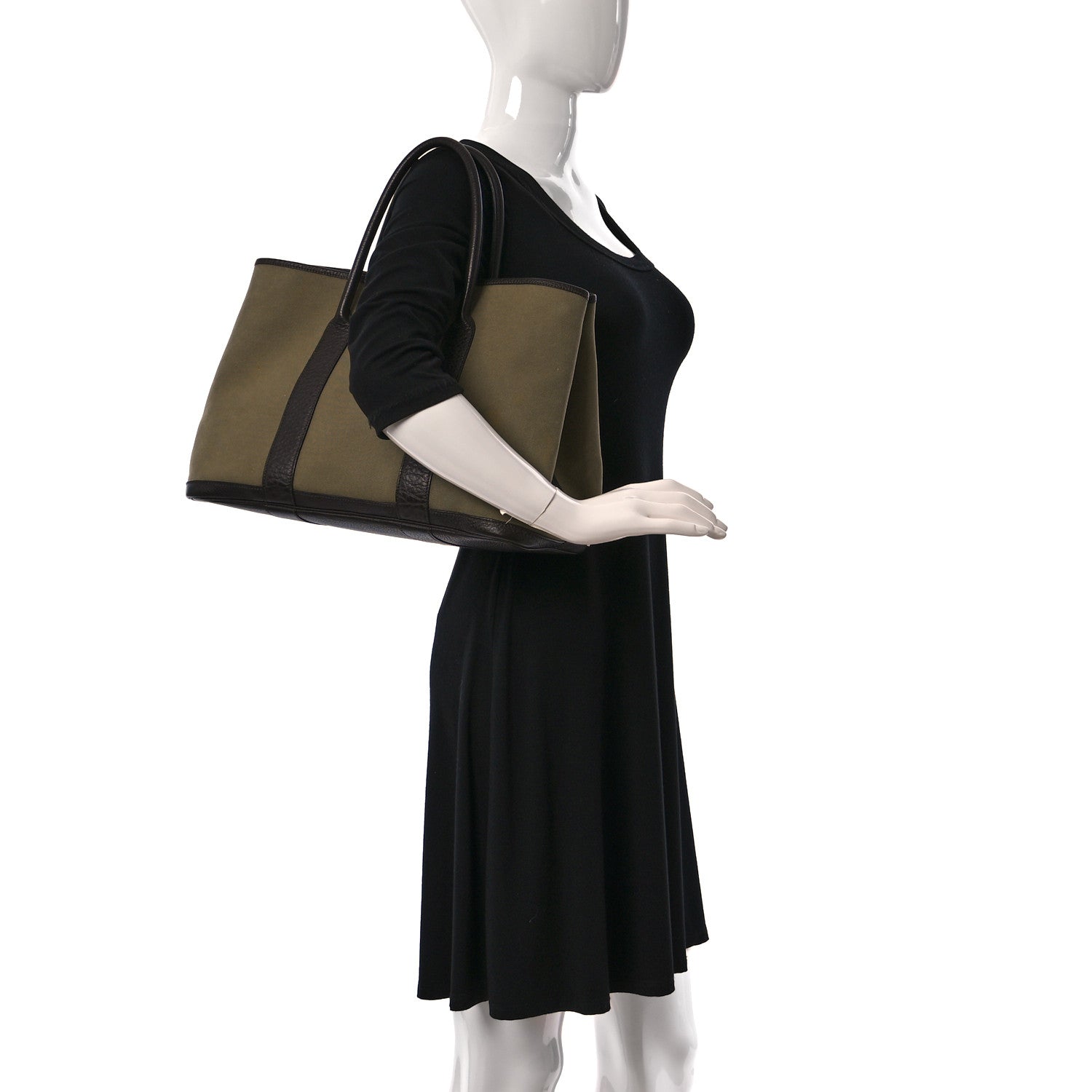 Hermes Toile Buffle Garden Party P36 MM Vert Olive Marron Fonce 2 of 9