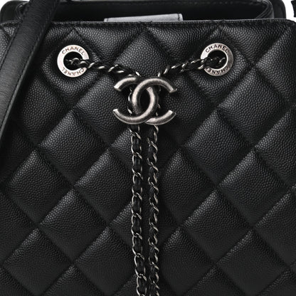 Chanel Caviar Quilted Small CC Bucket Bag Black 10 of 10