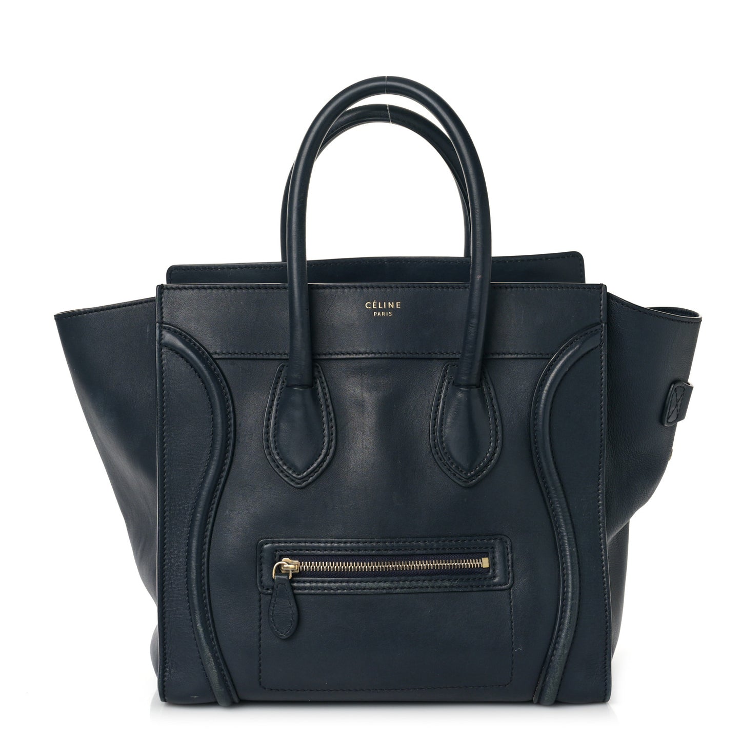 Smooth Calfskin Mini Luggage Navy Blue