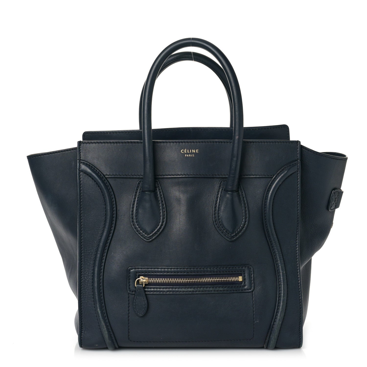 Celine Smooth Calfskin Mini Luggage Navy Blue 1 of 13