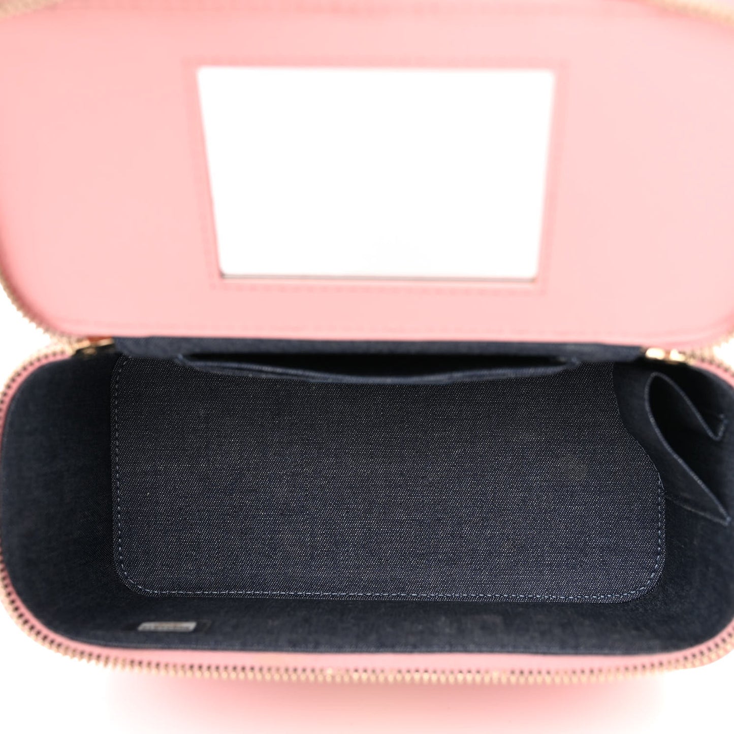 Lambskin Resin Elegant Chain Vanity Case Pink