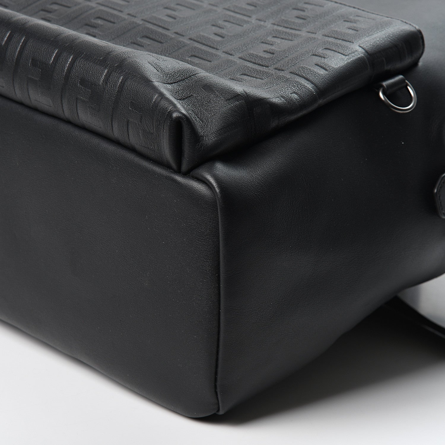 Fendi Vitello Grace FF 1974 Embossed Backpack Black 8 of 8