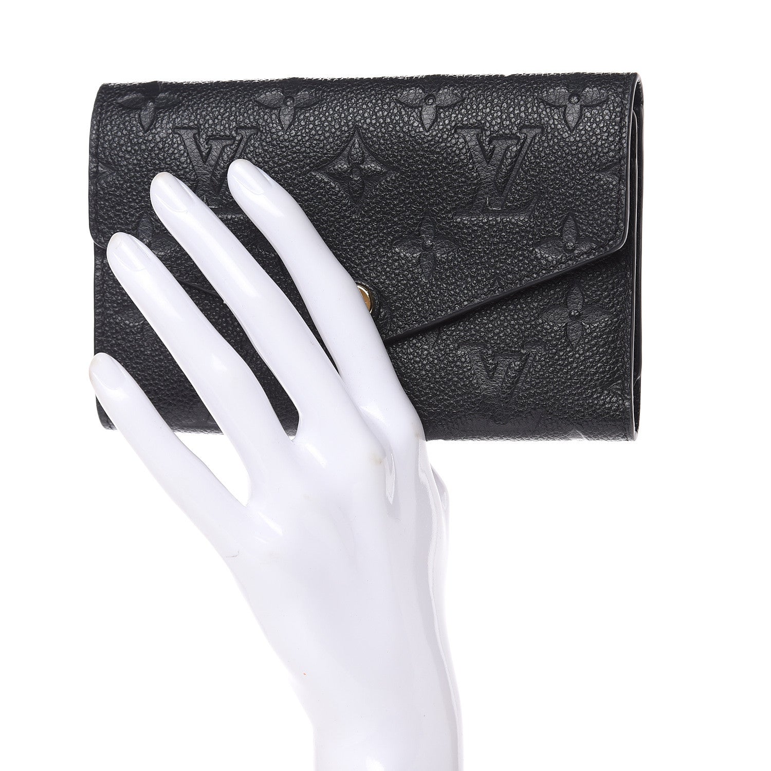 Louis Vuitton Empreinte Compact Curieuse Wallet Black 2 of 7