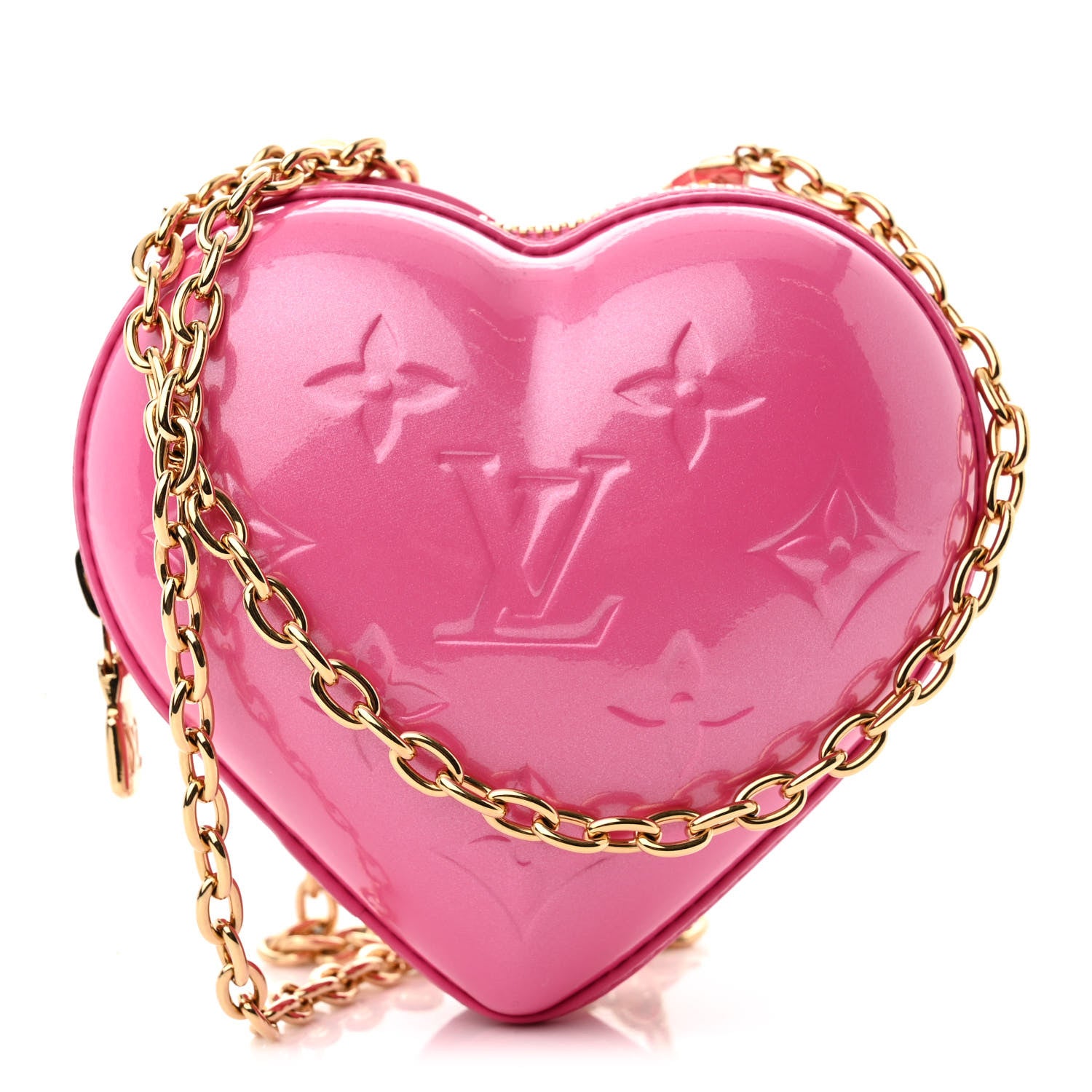 Louis Vuitton Vernis Keep My Heart Chain Bag Neon Pink 1 of 10