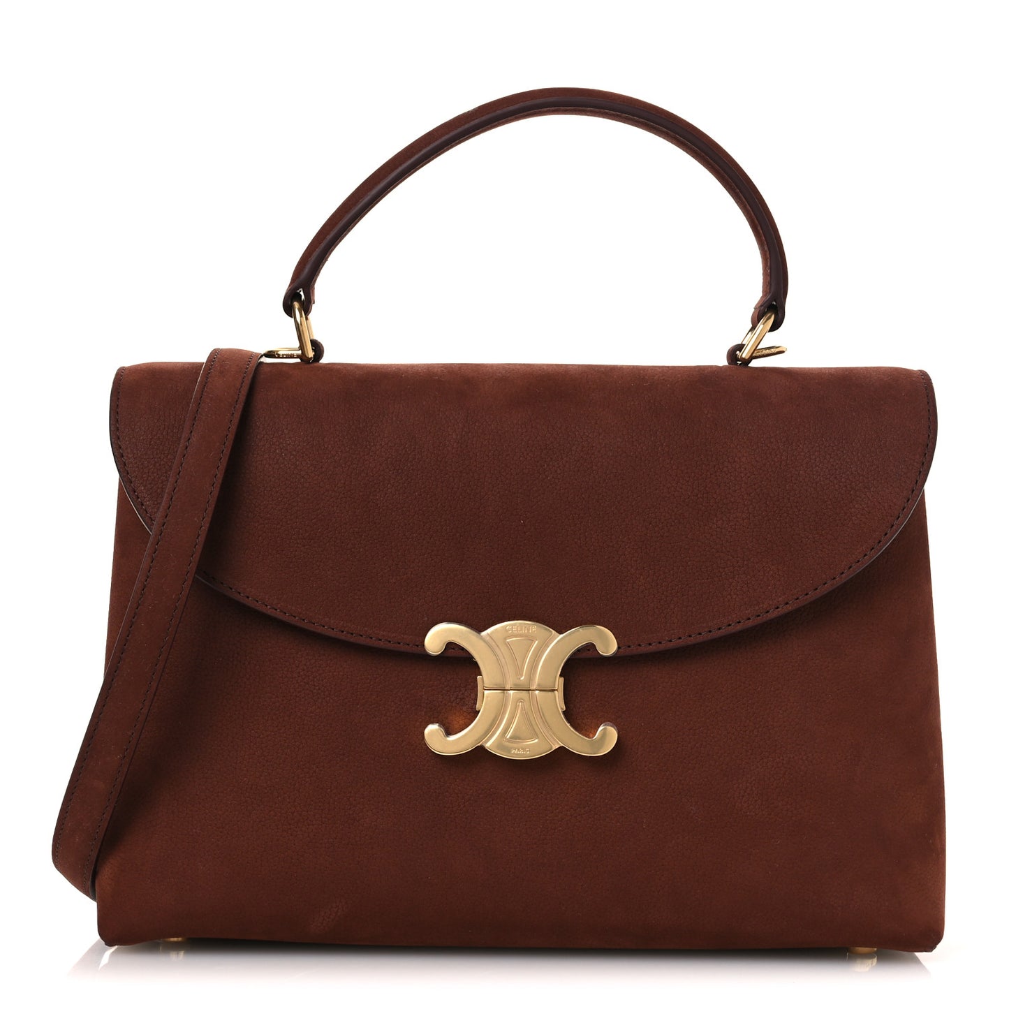 Grained Nubuck Calfskin Medium Nino Chestnut