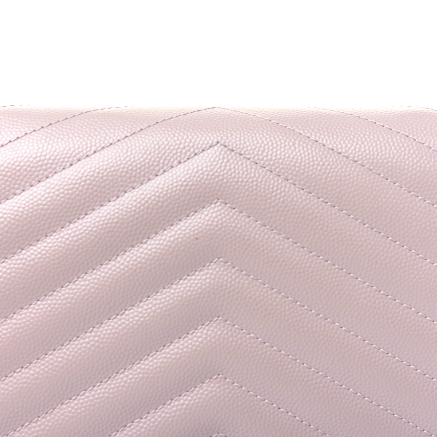 Grain De Poudre Matelasse Chevron Monogram Envelope Chain Wallet Pale Pink