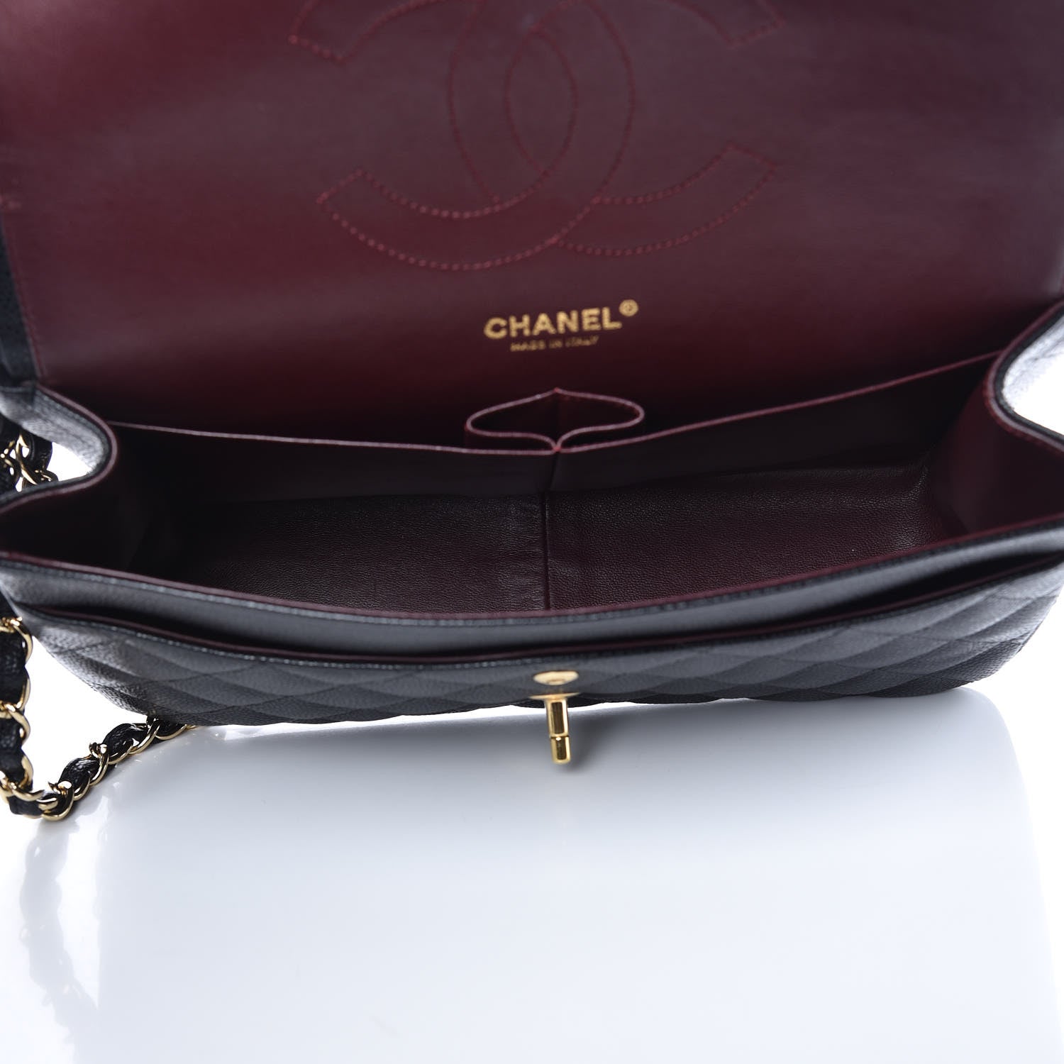 Chanel Caviar Quilted Jumbo Double Flap Black 5 of 9