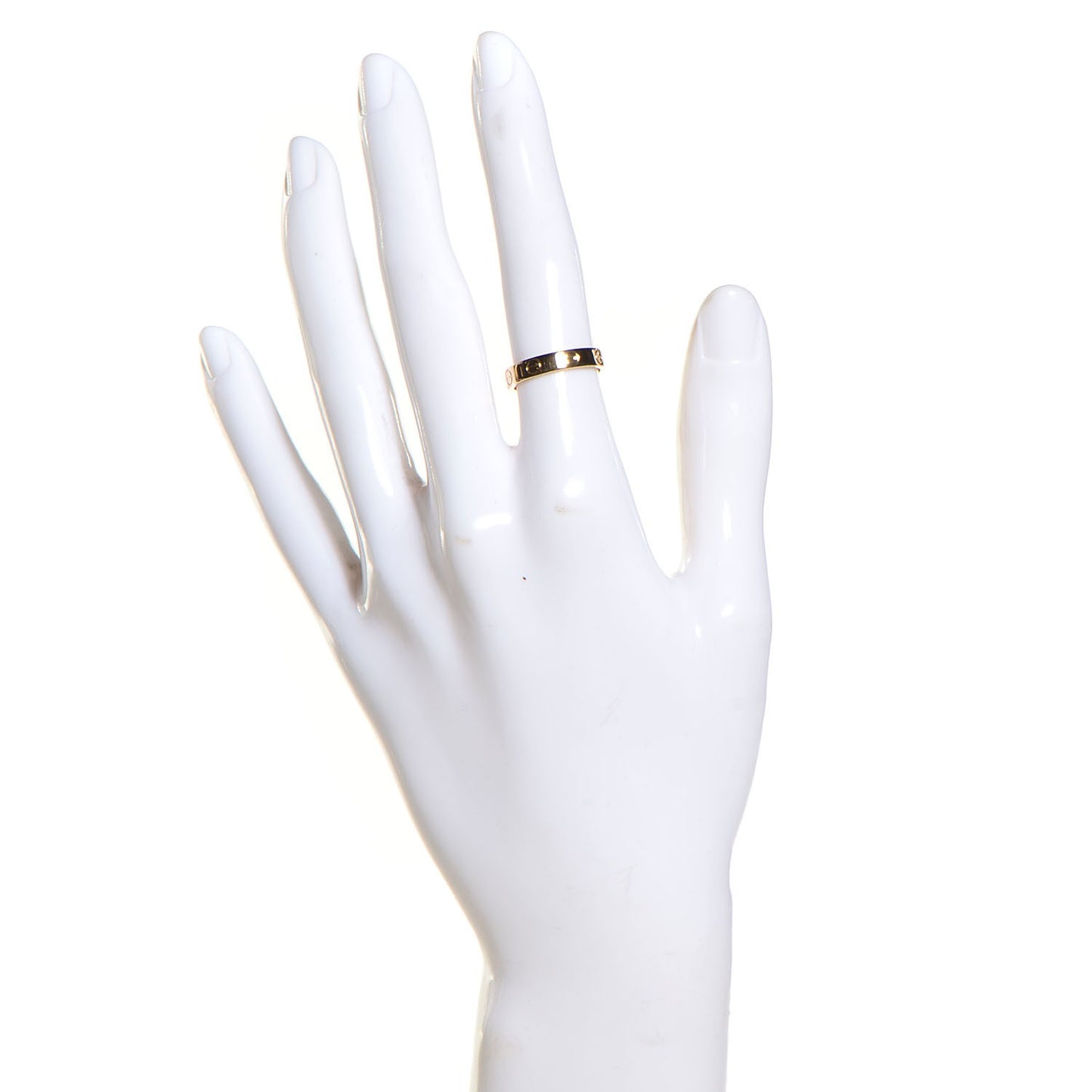 18K Yellow Gold 4mm LOVE Wedding Band Ring 49 4.75