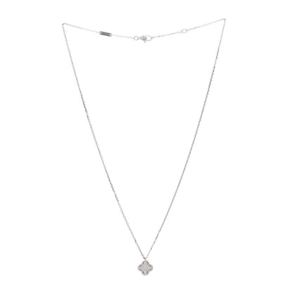 Van Cleef & Arpels 18K White Gold Diamond Sweet Alhambra Pendant Necklace 3 of 6