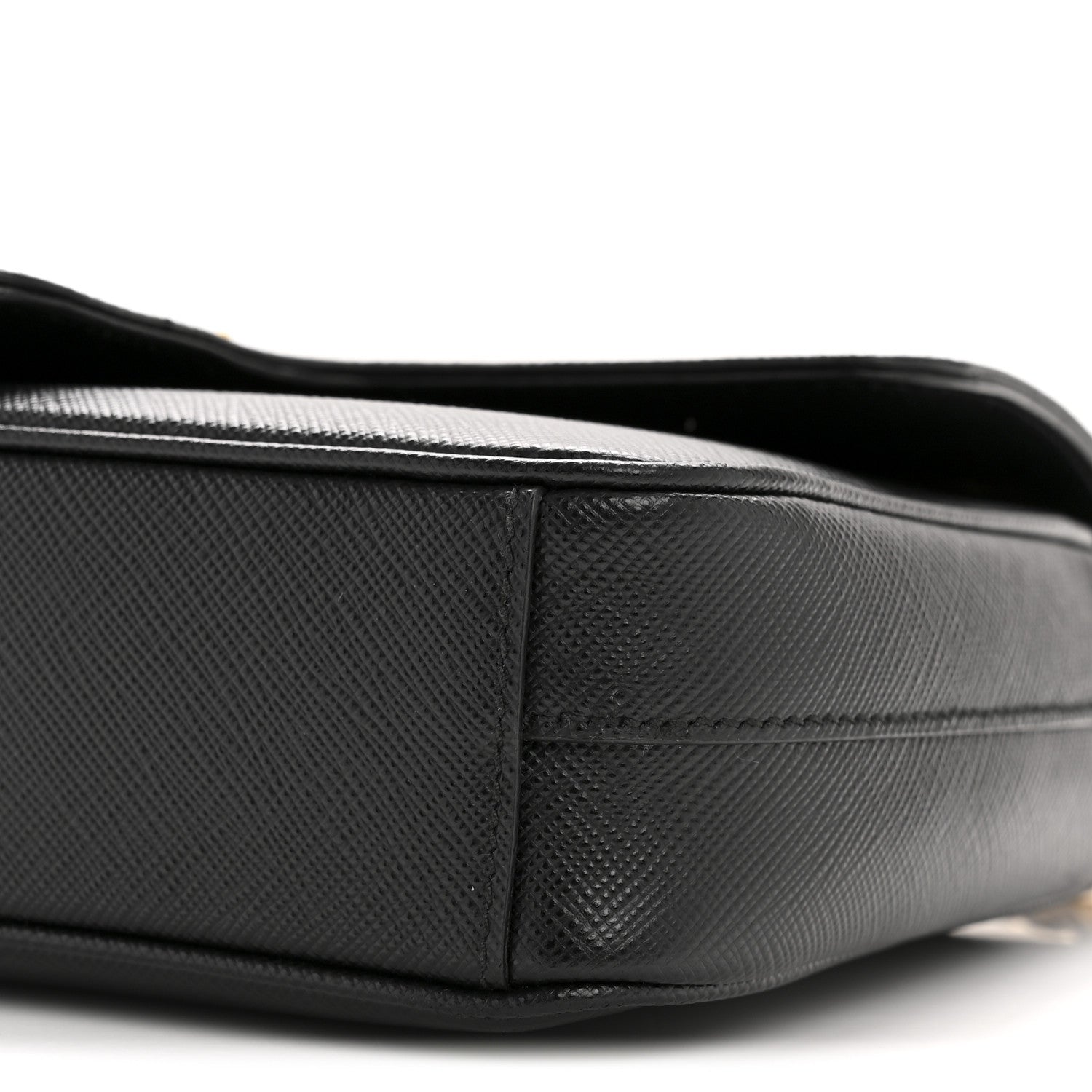 Prada Saffiano Flap Shoulder Bag Black 11 of 14