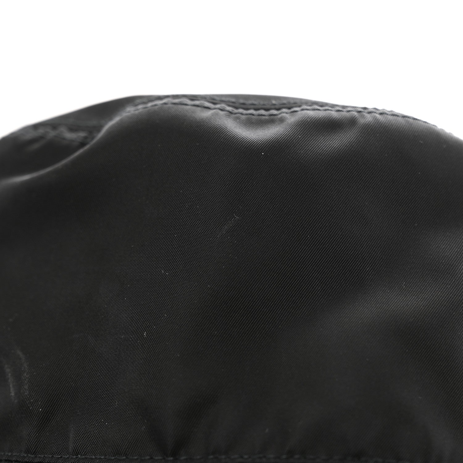 Prada Re-Nylon Rubber Logo Mens Bucket Hat S Black 10 of 11