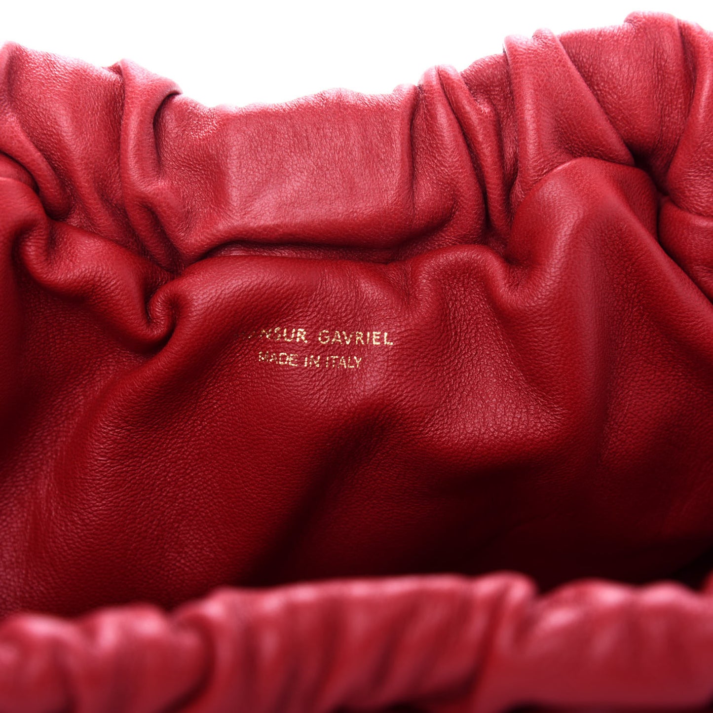 Lambskin Mini Cloud Clutch Flamma