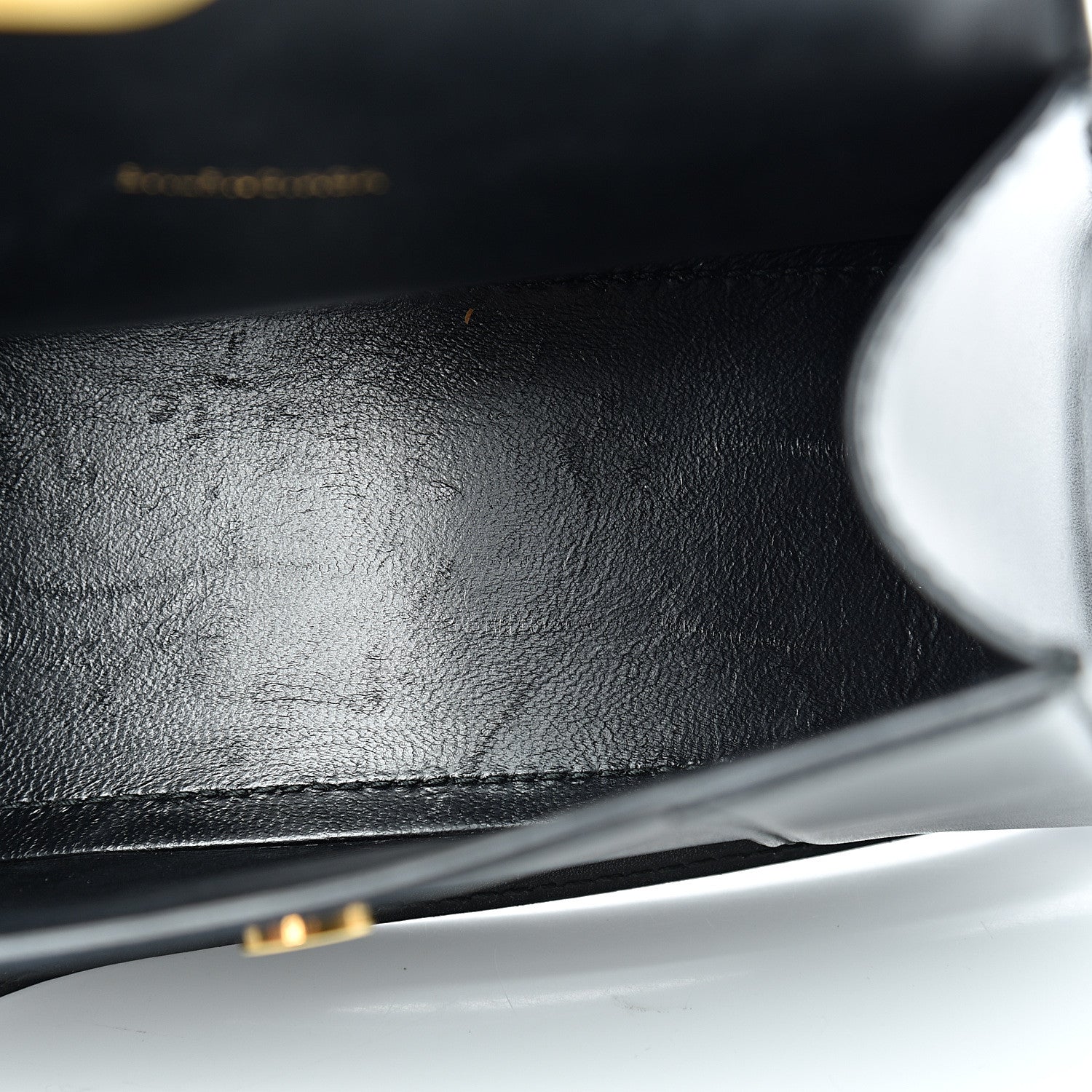 Balenciaga Shiny Box Calfskin Hourglass Top Handle Bag XS Black 11 of 14