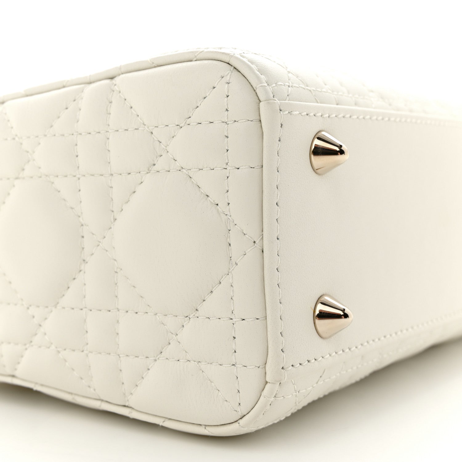 Christian Dior Lambskin Cannage Small My ABCDior Lady Dior White 9 of 13