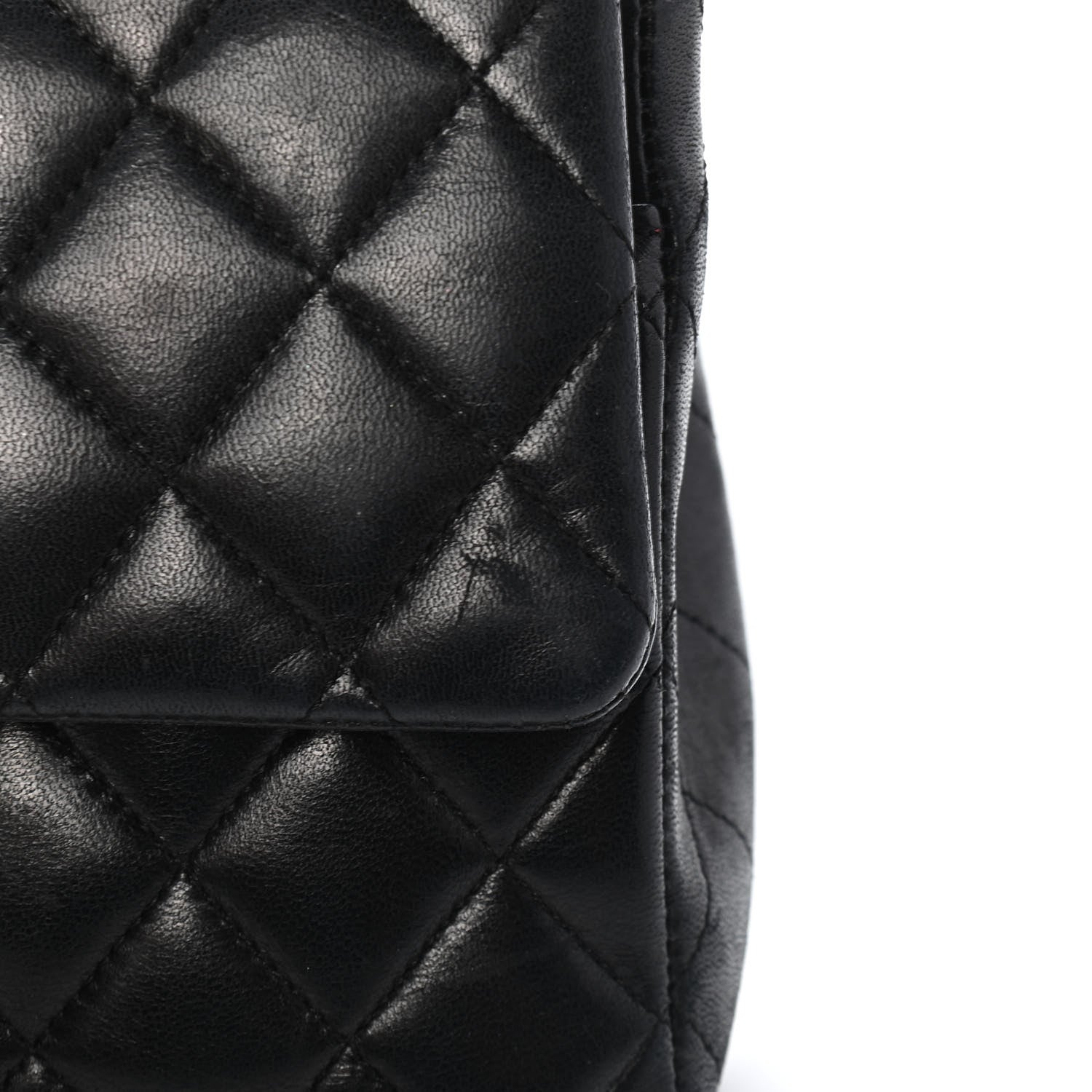 Chanel Lambskin Quilted Medium Double Flap Black 10 of 13