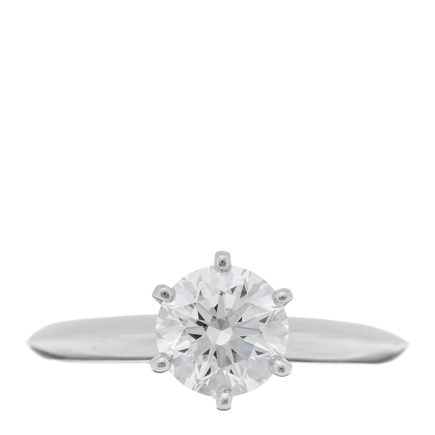 Platinum Diamond .95ct Solitaire Engagement Ring 49 4.75