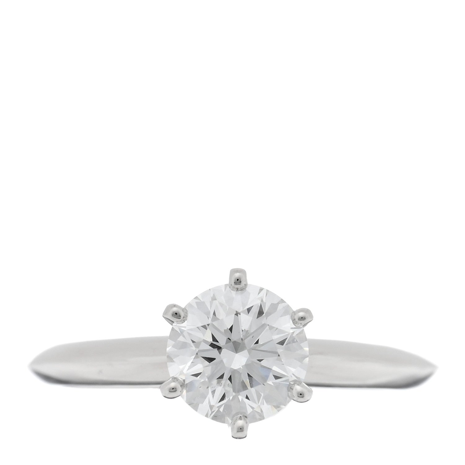 Tiffany Platinum Diamond .95ct Solitaire Engagement Ring 49 4.75 1 of 6