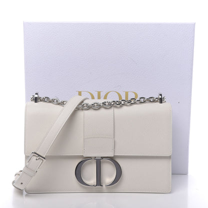 Christian Dior Grained Calfskin 30 Montaigne Chain Flap Bag White 12 of 12