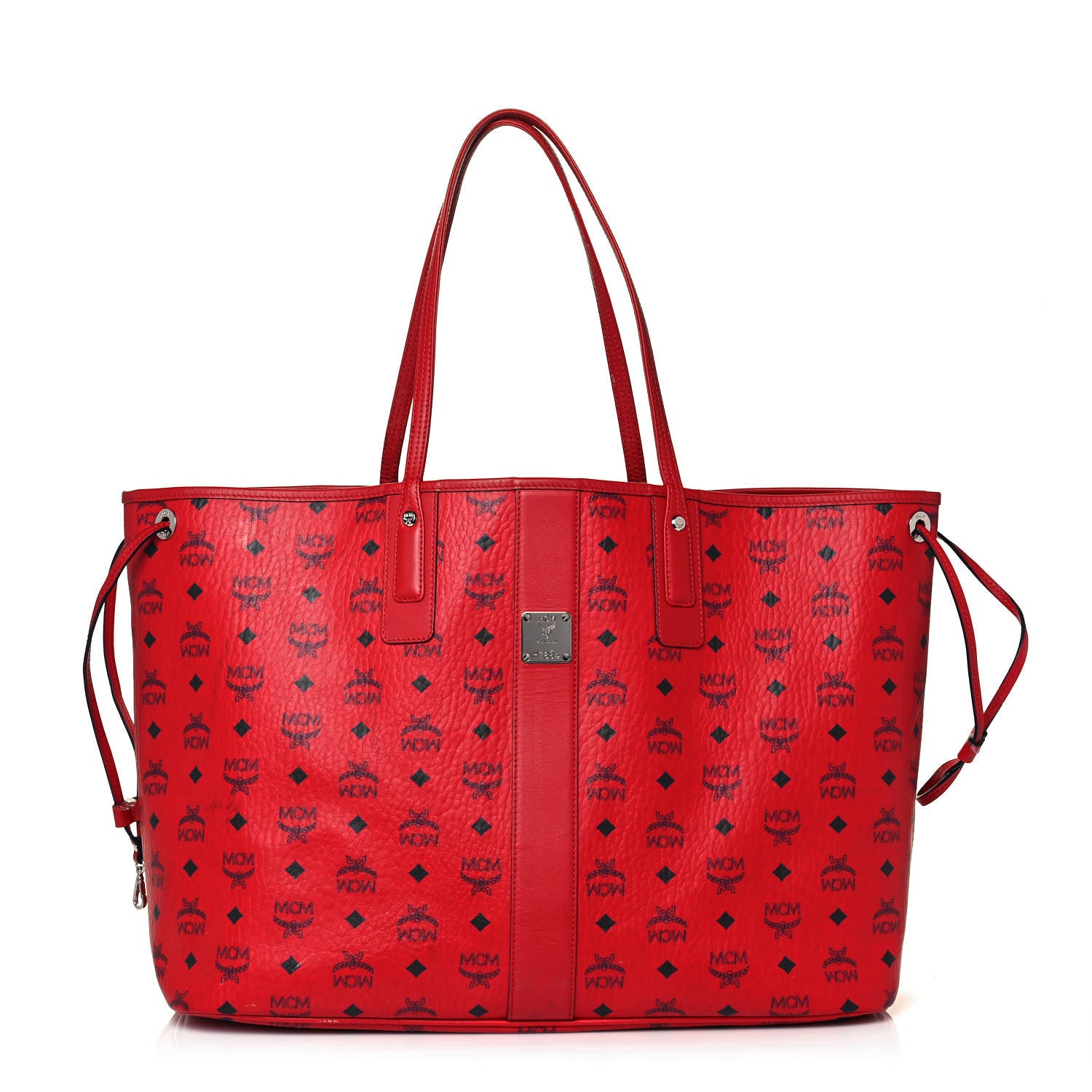 MCM Visetos Large Liz Reversible Shopper Tote Ruby Red 1 of 24