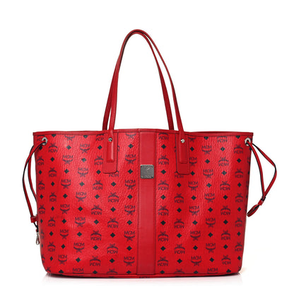 MCM Visetos Large Liz Reversible Shopper Tote Ruby Red 1 of 24