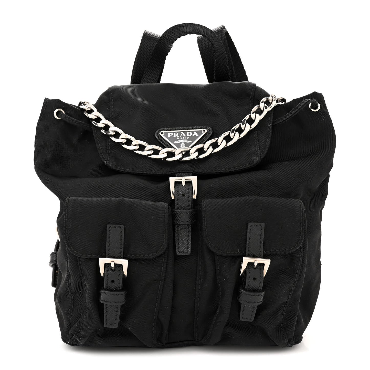 Nylon Vela Mini Crossbody Backpack Black