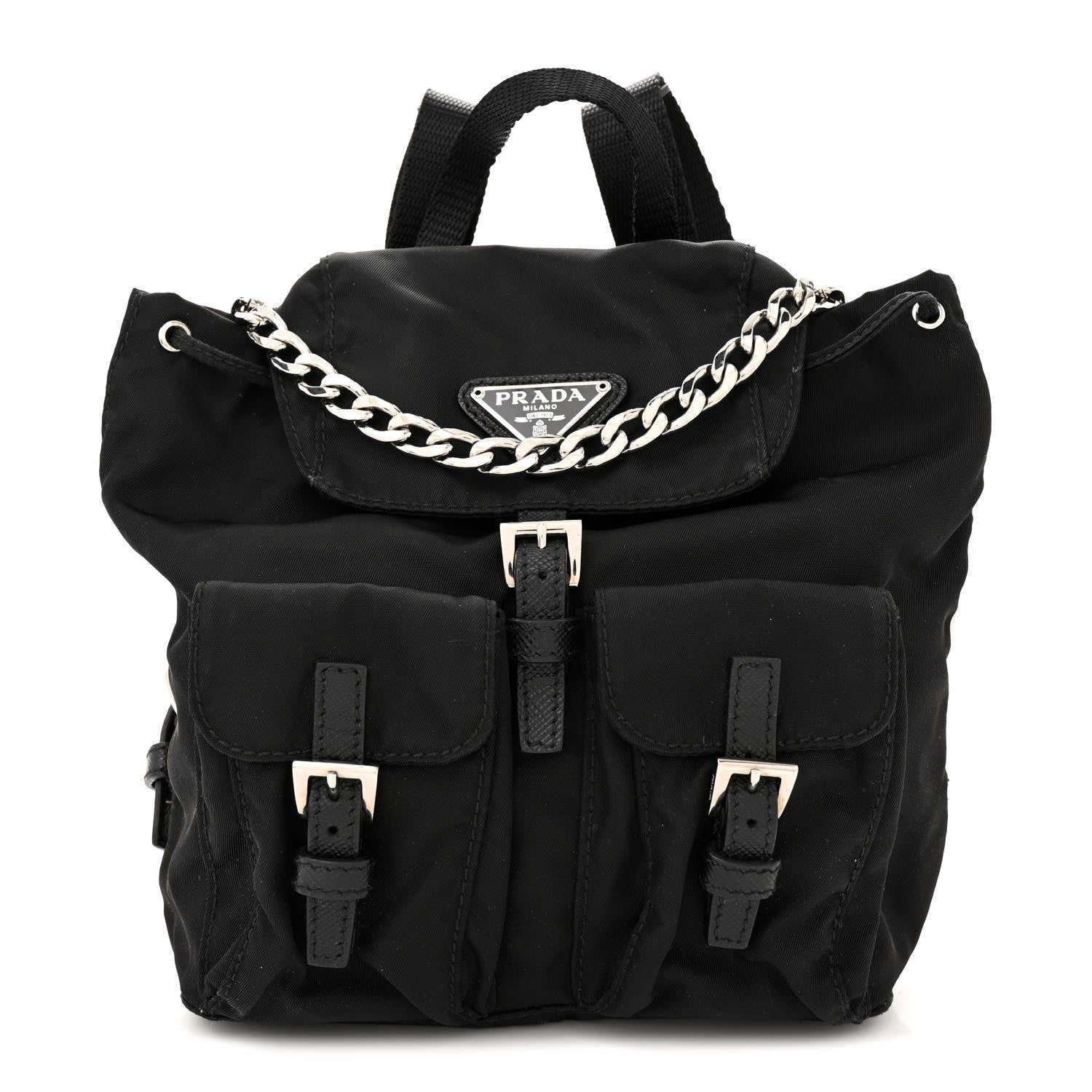 Prada Nylon Vela Mini Crossbody Backpack Black 1 of 9