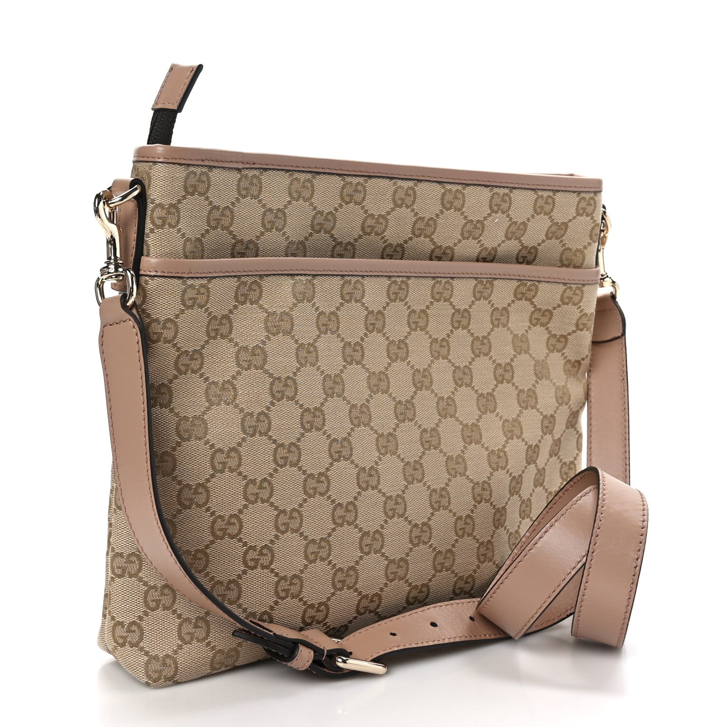 Gucci Monogram Medium Flat Messenger Bag Pink 4 of 10