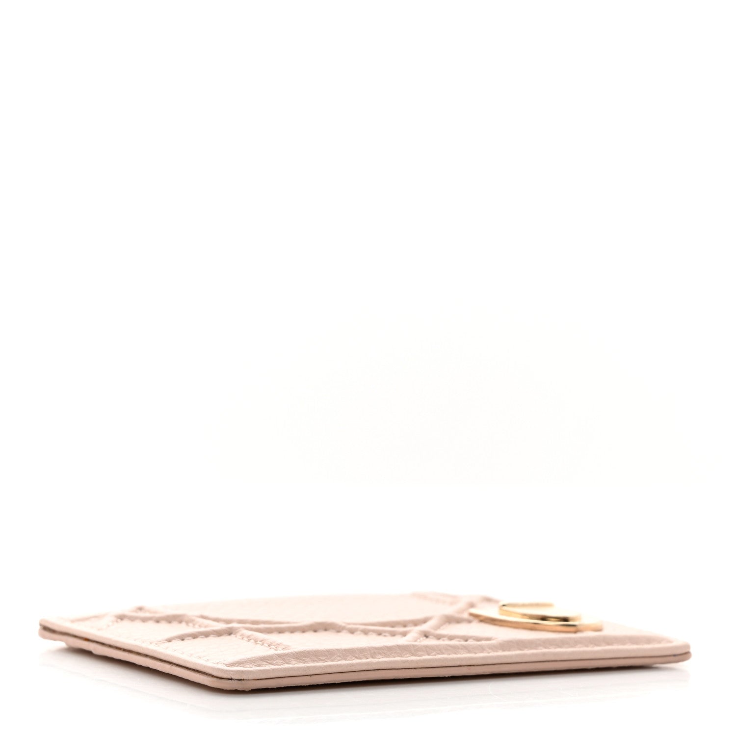 Christian Dior Grained Calfskin Cannage Diorama Card Holder Rose Poudre 4 of 10