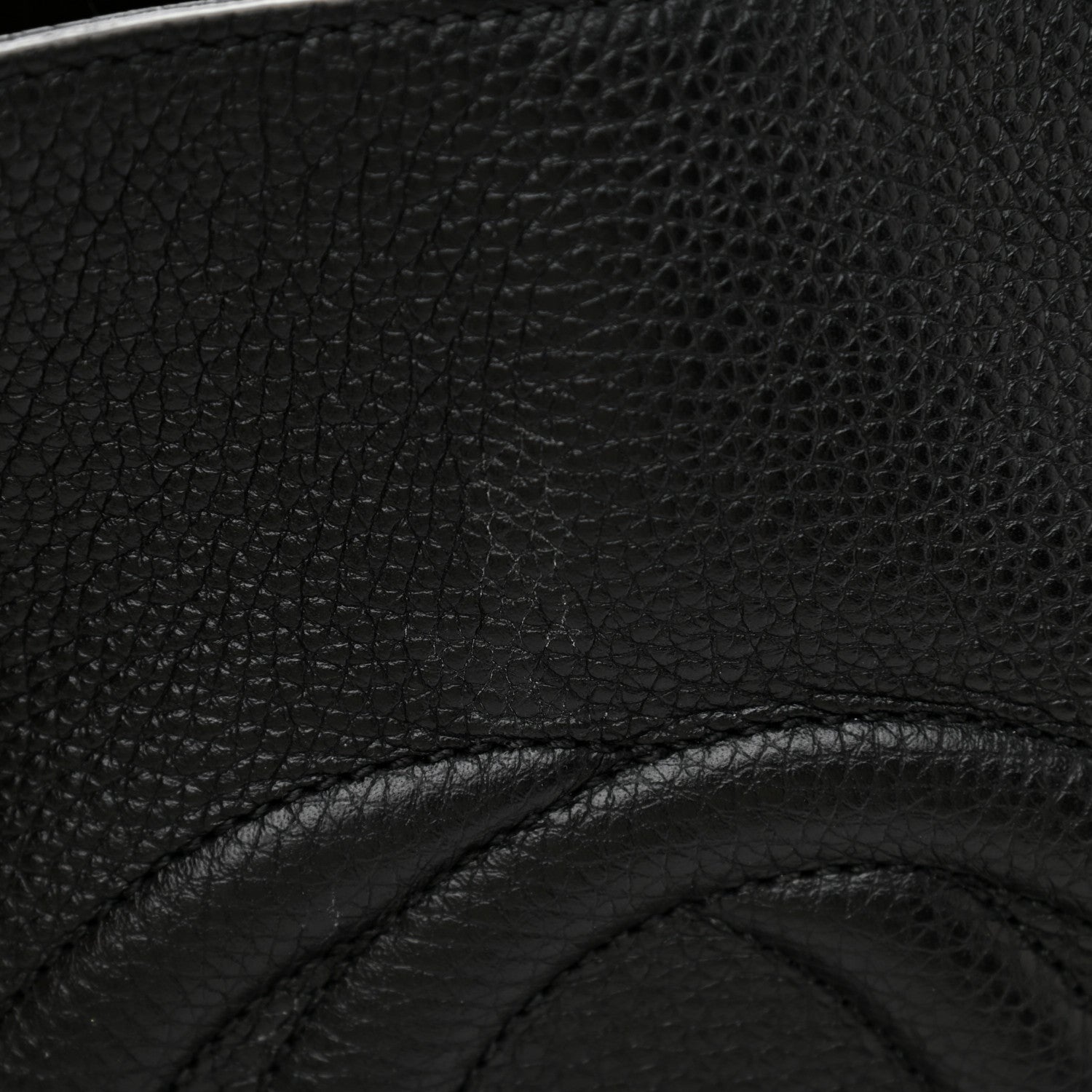 Gucci Pebbled Calfskin Medium Soho Chain Shoulder Bag Black 9 of 10