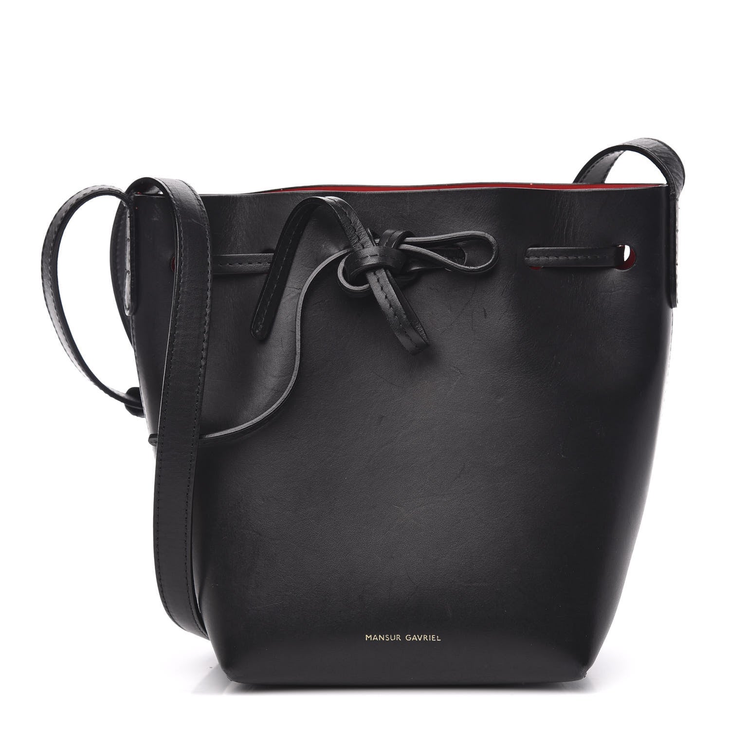 Mansur Gavriel Calfskin Mini Mini Bucket Bag Black Flamma 1 of 11