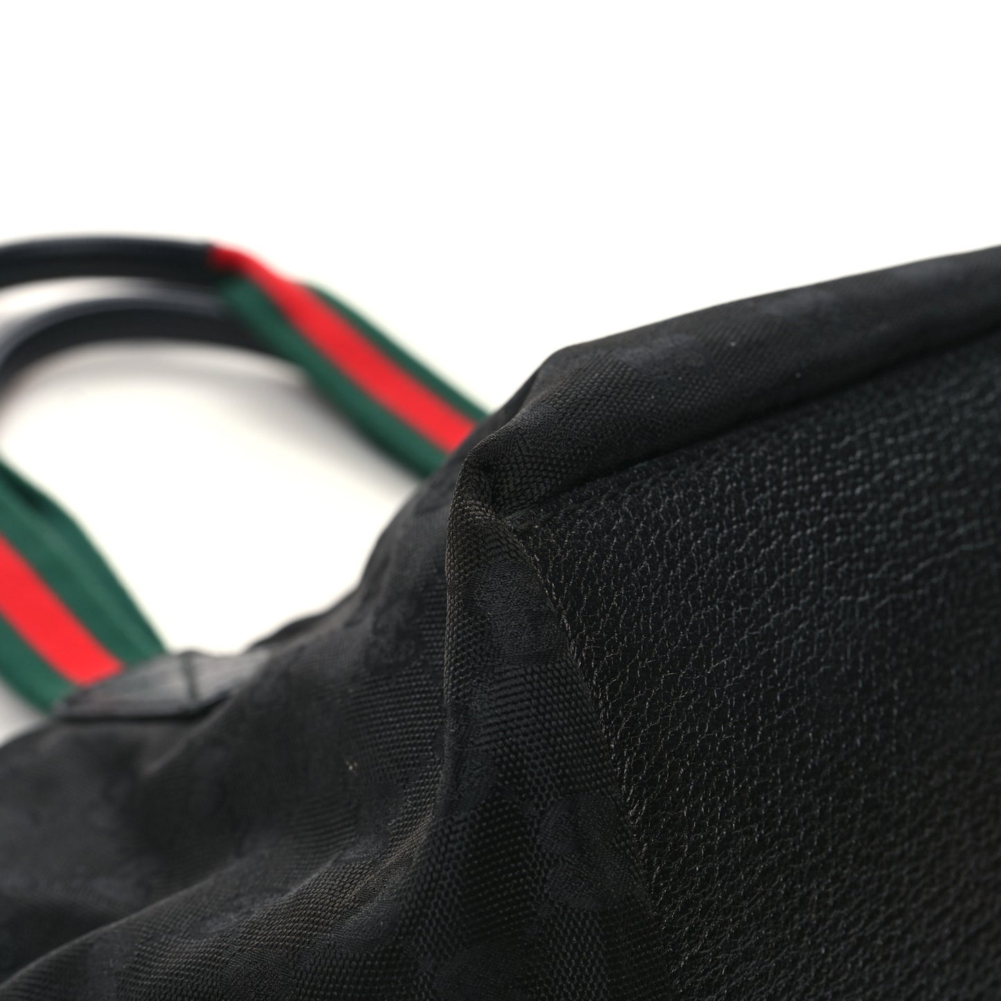 GG Monogram Small Web Handle Bucket Tote Black