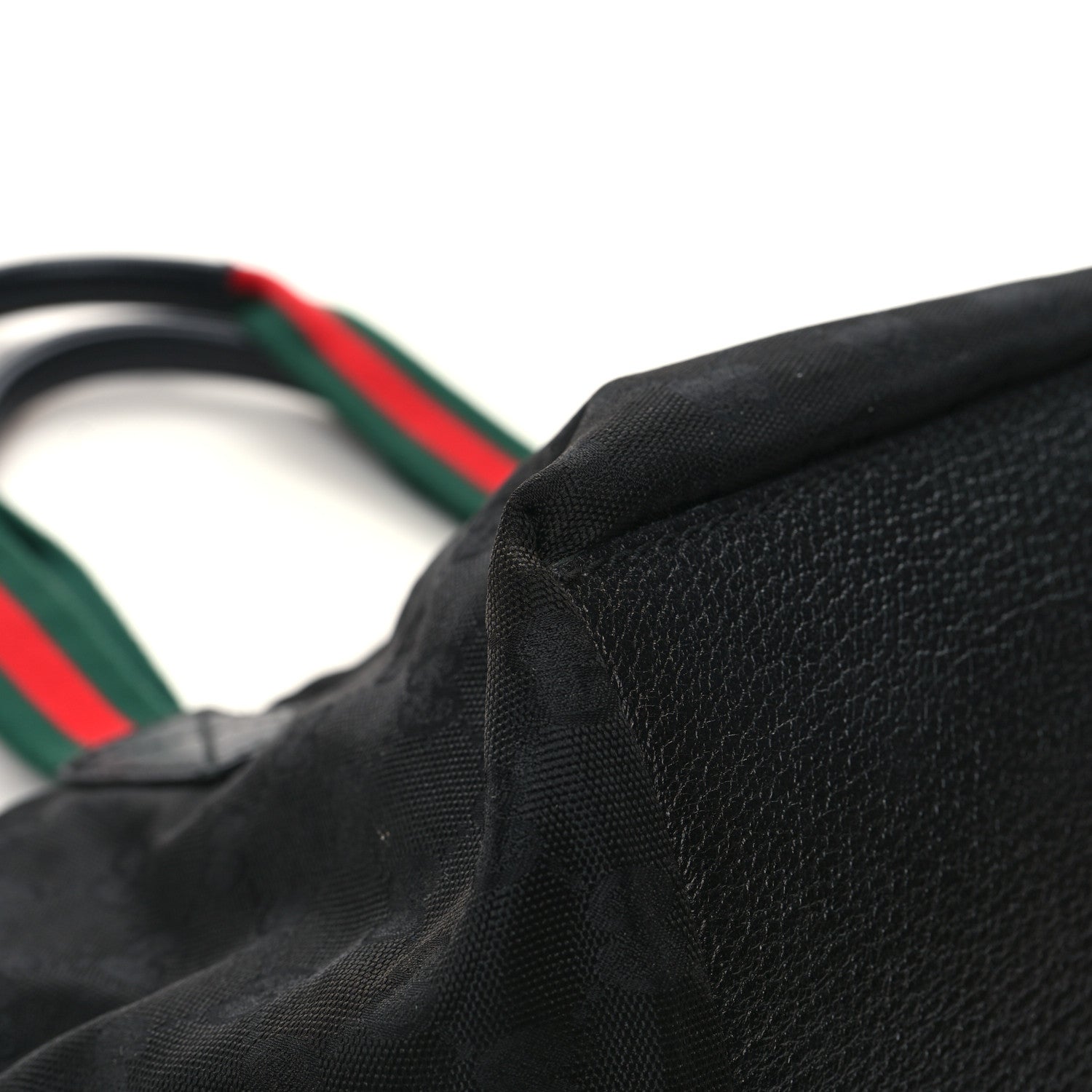 Gucci GG Monogram Small Web Handle Bucket Tote Black 11 of 15