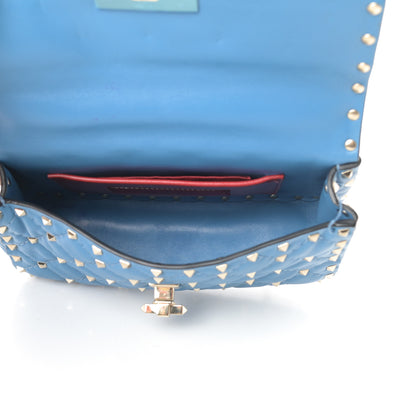 Valentino Garavani Nappa Small Rockstud Spike Shoulder Bag Bluette 5 of 12