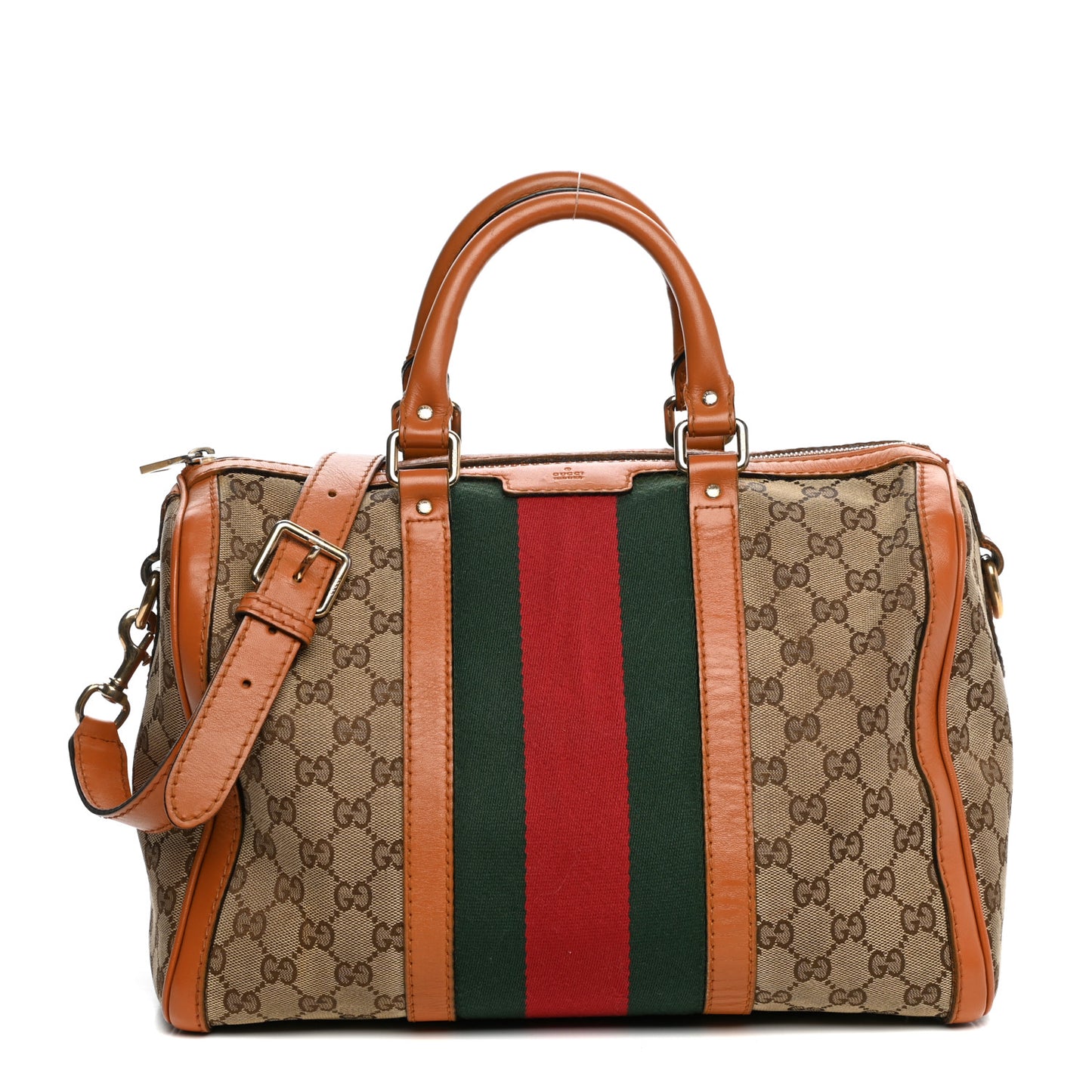 Monogram Vintage Web Medium Boston Tobacco