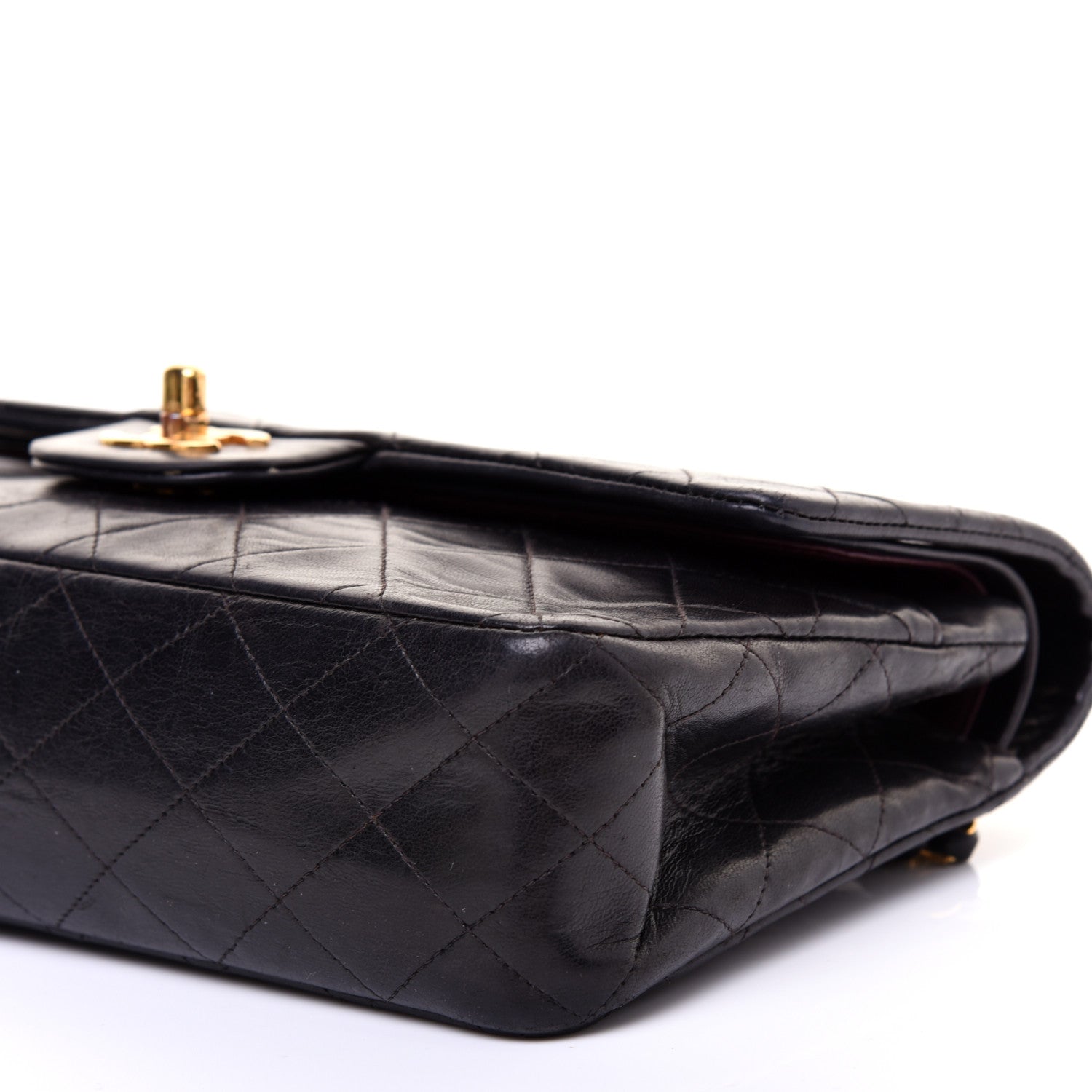 Chanel Lambskin Quilted Medium Double Flap Black 7 of 11