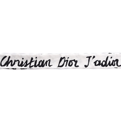 Christian Dior J'adior Star Mitzah Scarf White Black 5 of 5
