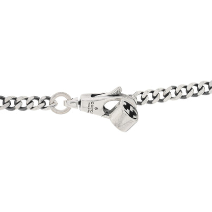 Gucci Sterling Silver Enamel Thin Interlocking G Necklace Black 3 of 3