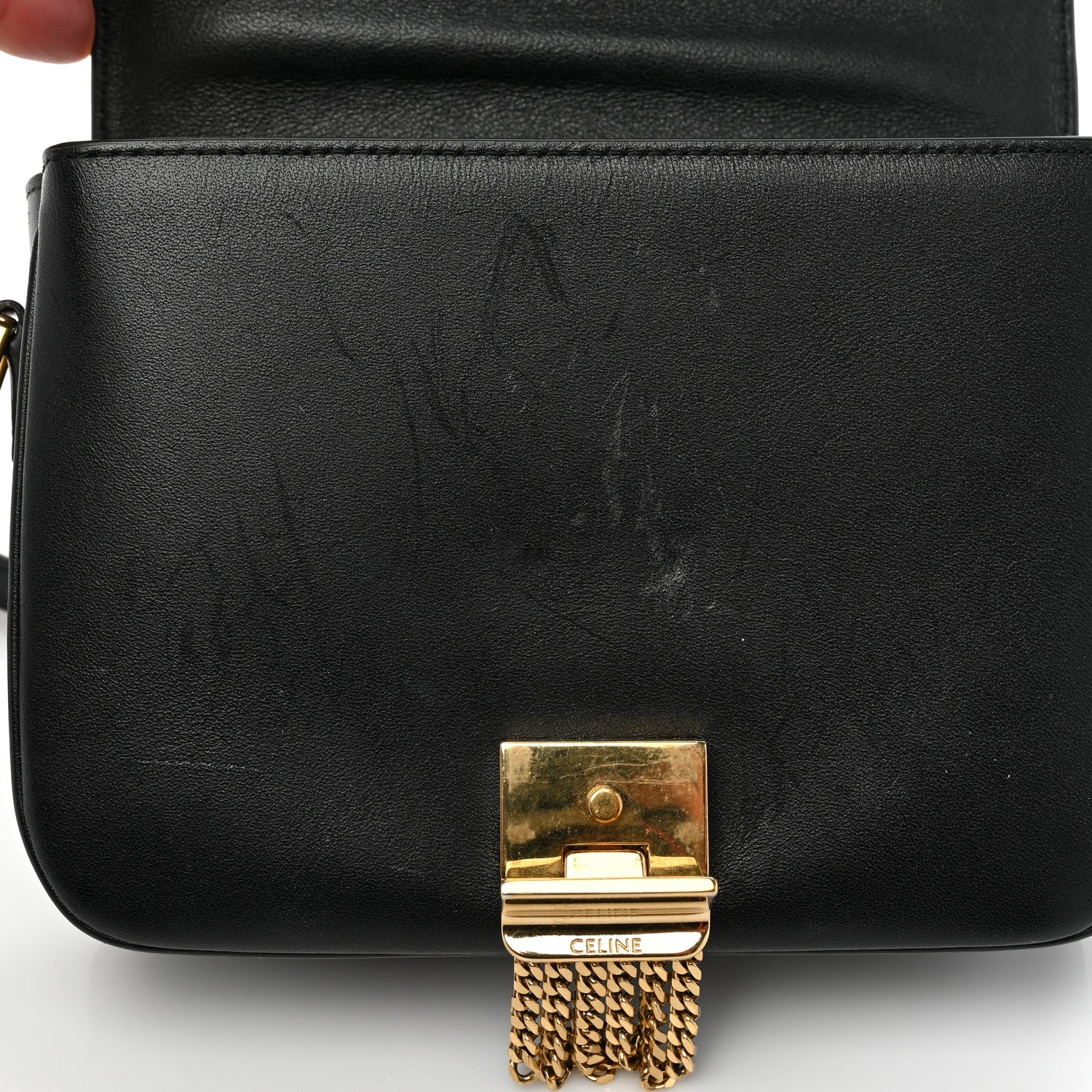 Celine Shiny Calfskin Small Pampille C Bag Black 14 of 19