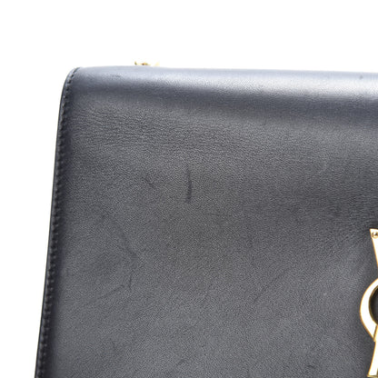 Saint Laurent Smooth Calfskin Medium Classic Monogram Kate Tassel Satchel Black 17 of 19