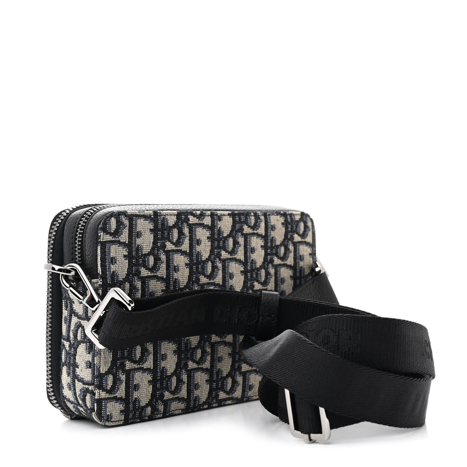 Christian Dior Oblique Pouch Beige Black 3 of 13