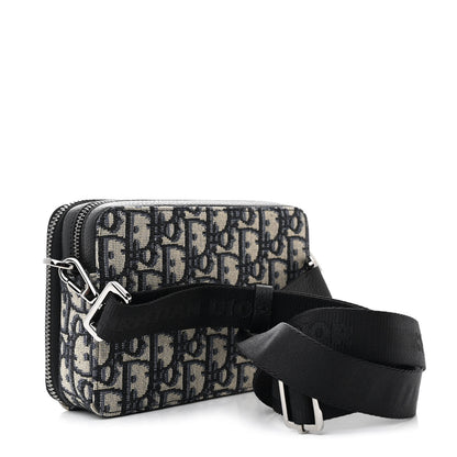 Christian Dior Oblique Pouch Beige Black 3 of 13