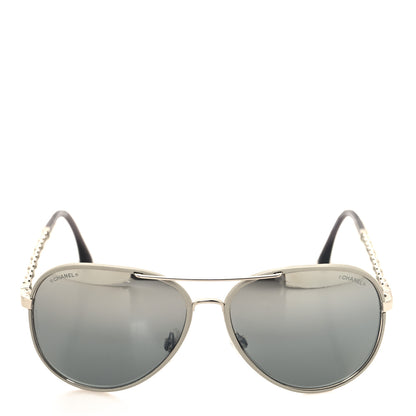 Chanel Pilot Winter Sunglasses 4219-Q White 2 of 8