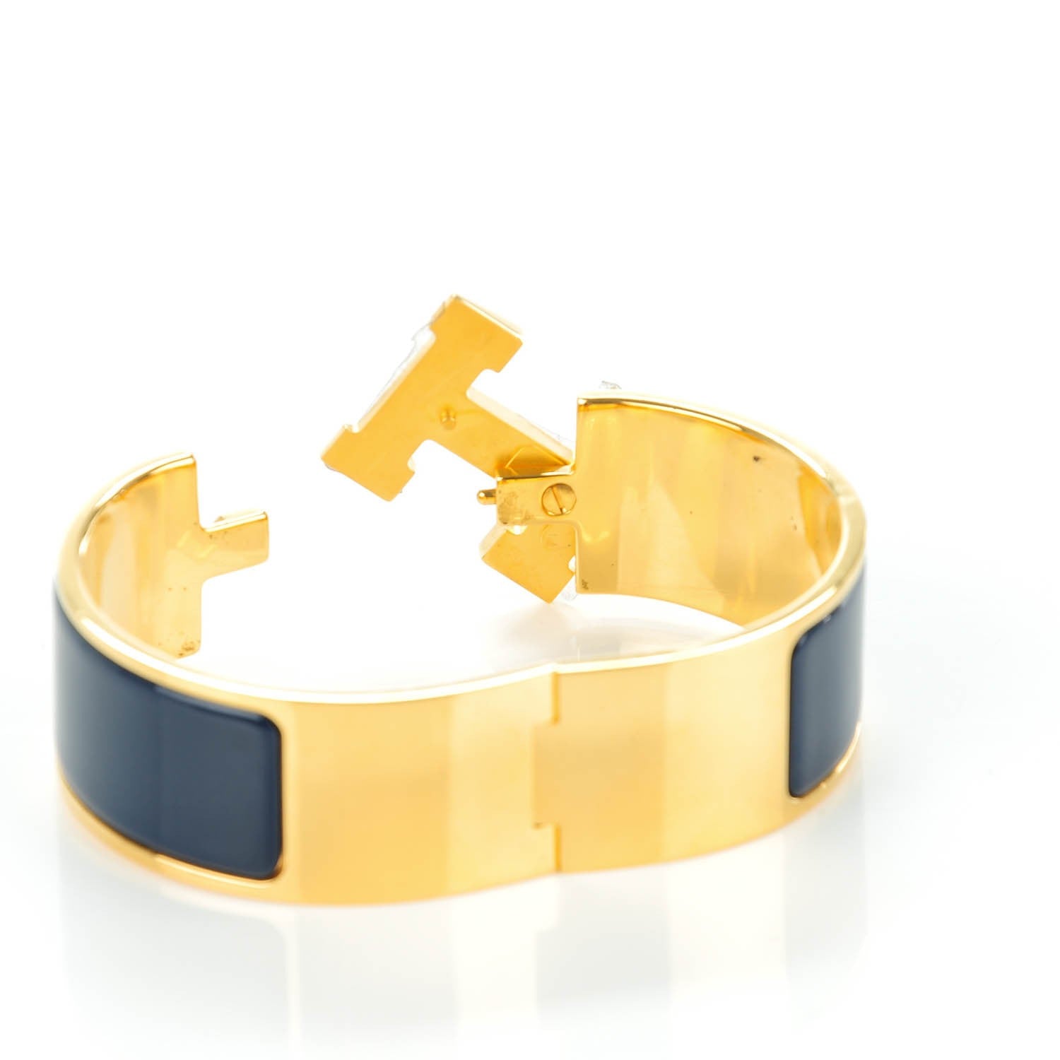 Hermes Enamel Wide Clic Clac H Bracelet PM Indigo 4 of 5