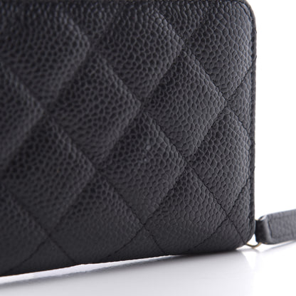 Chanel Caviar Quilted Medium Zip Around Wallet Black 9 of 10