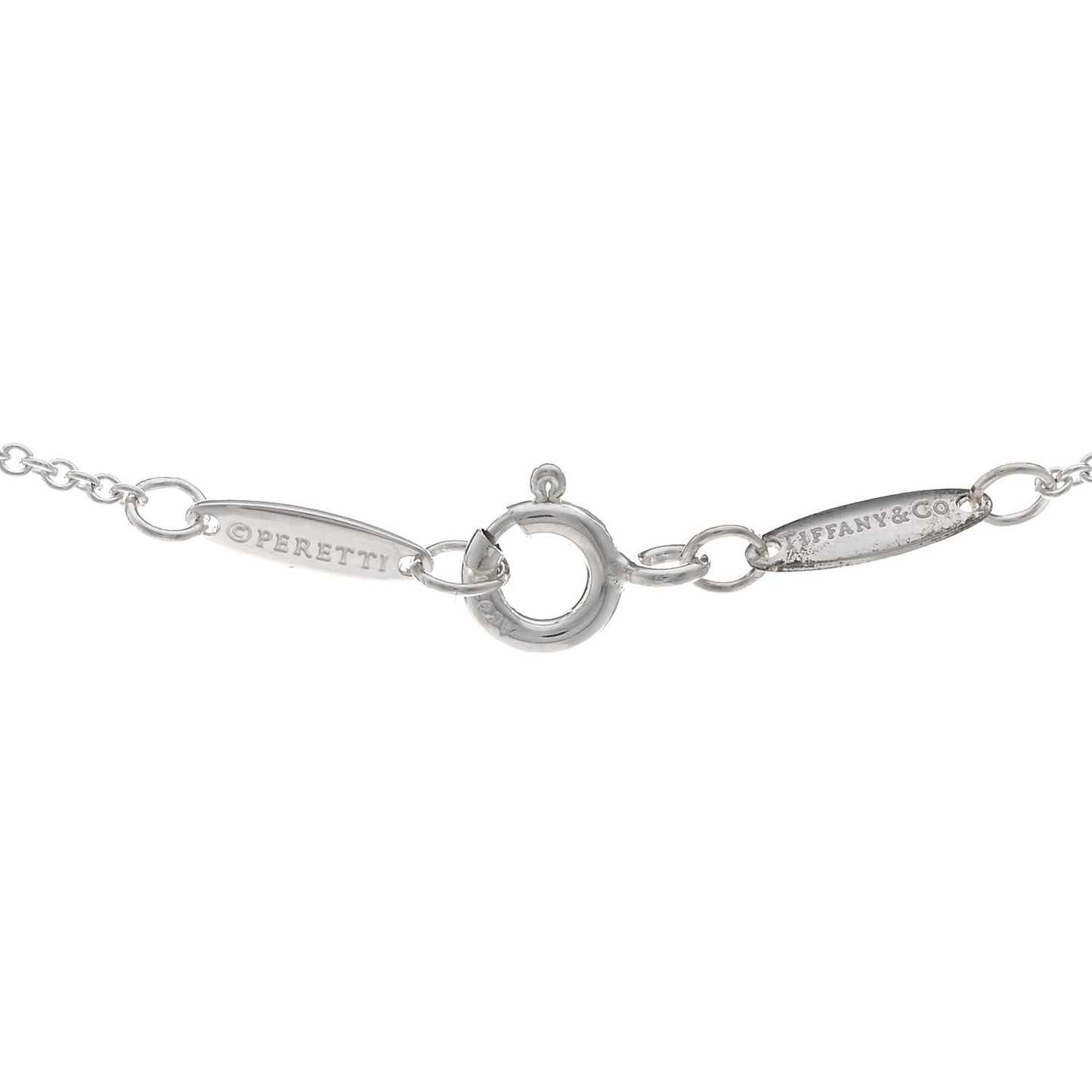 Sterling Silver Diamond .15ctw Elsa Peretti Diamonds by the Yard Drop Pendant Necklace